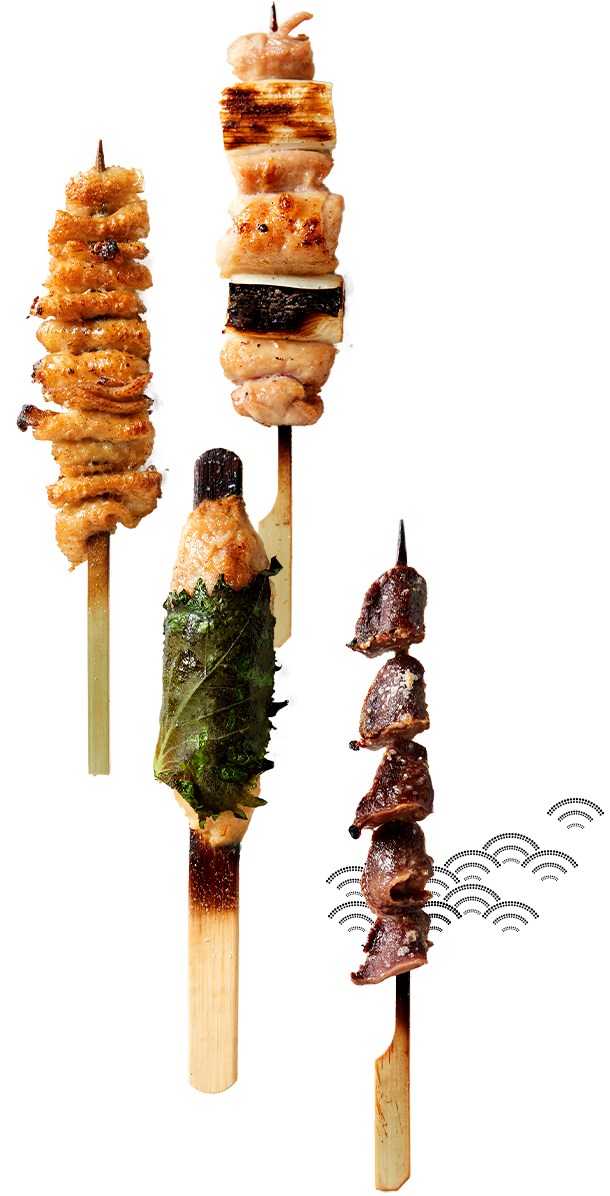 正肉塩・皮塩・砂肝塩・つくね塩